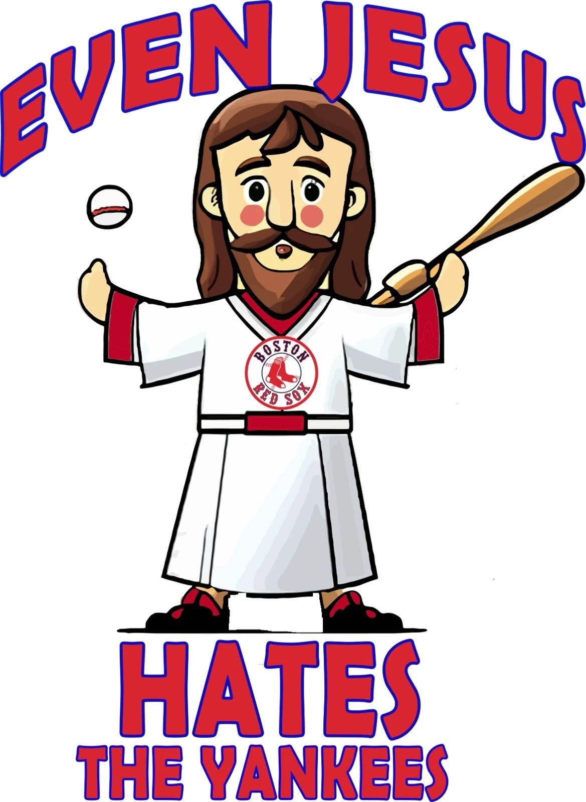 Even Jesus Hates Yankees Funny Red Sox T-Shirt | Baseball Rivalry Fan Gift Unisex T-shirt, Sweatshirt, Hoodie, Long Sleeve Tee - T-Shirt, Sweatshirt, Hoodie
