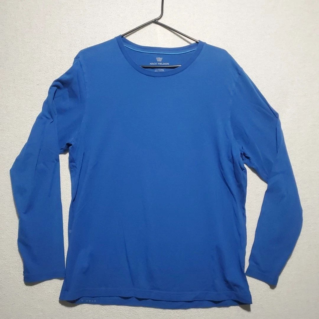 Mack Weldon Shirt XL Pima Cotton Crew Neck Royal Blue Long Sleeve Tee Daily Wear Unisex T-shirt, Sweatshirt, Hoodie, Long Sleeve Tee - T-Shirt, Sweatshirt, Hoodie