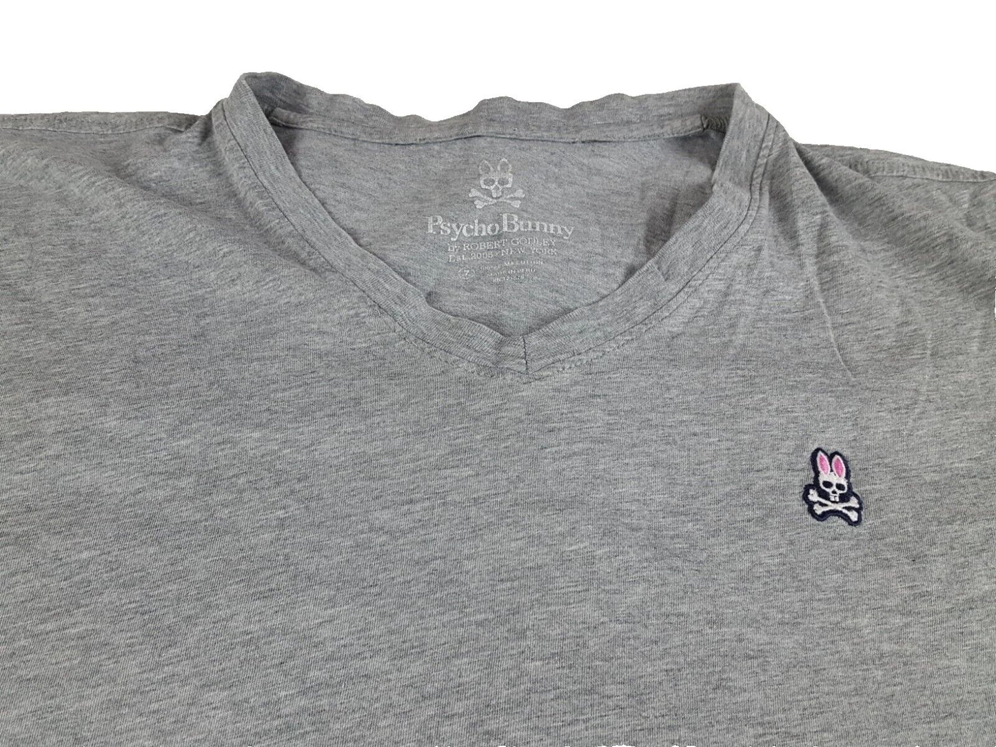 Psycho Bunny Men's Large Gray Short Sleeve V-Neck T-Shirt Pima Cotton READ Unisex T-shirt, Sweatshirt, Hoodie, Long Sleeve Tee - T-Shirt, Sweatshirt, Hoodie