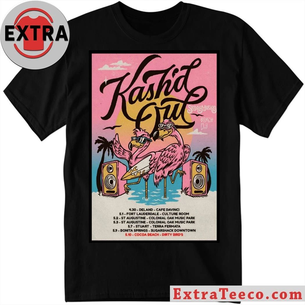 Kashd Out Beach Fly Tour 2026 Poster Shirt Unisex T-shirt, Sweatshirt, Hoodie, Long Sleeve Tee - T-Shirt, Sweatshirt, Hoodie
