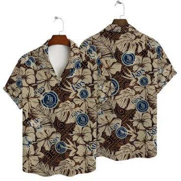 Tampa Bay Rays Tropical Logo Hawaiian Shirt Unisex T-shirt, Sweatshirt, Hoodie, Long Sleeve Tee - T-Shirt, Sweatshirt, Hoodie
