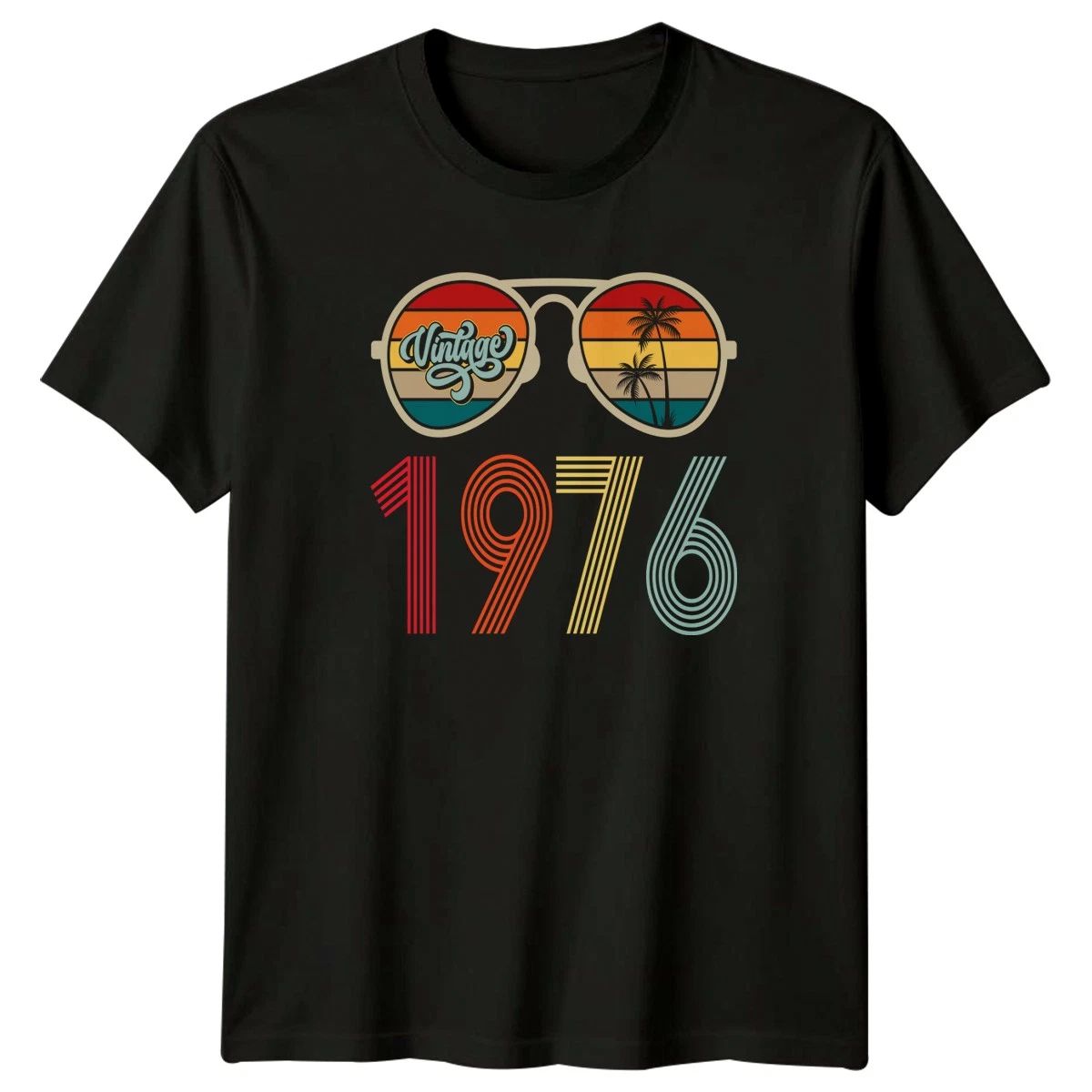 Vintage 1976 T-Shirt 70s Retro Style Birthday 50th Birthday Unisex T-shirt, Sweatshirt, Hoodie, Long Sleeve Tee - T-Shirt, Sweatshirt, Hoodie