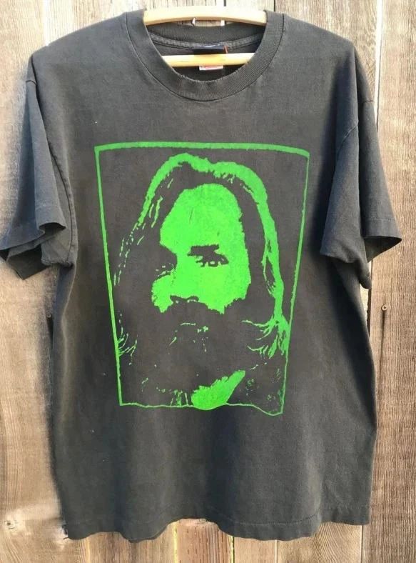 Vtg Charles Manson Tour Rare Design Charcoal Unisex T shirt S-3XL Unisex T-shirt, Sweatshirt, Hoodie, Long Sleeve Tee - T-Shirt, Sweatshirt, Hoodie
