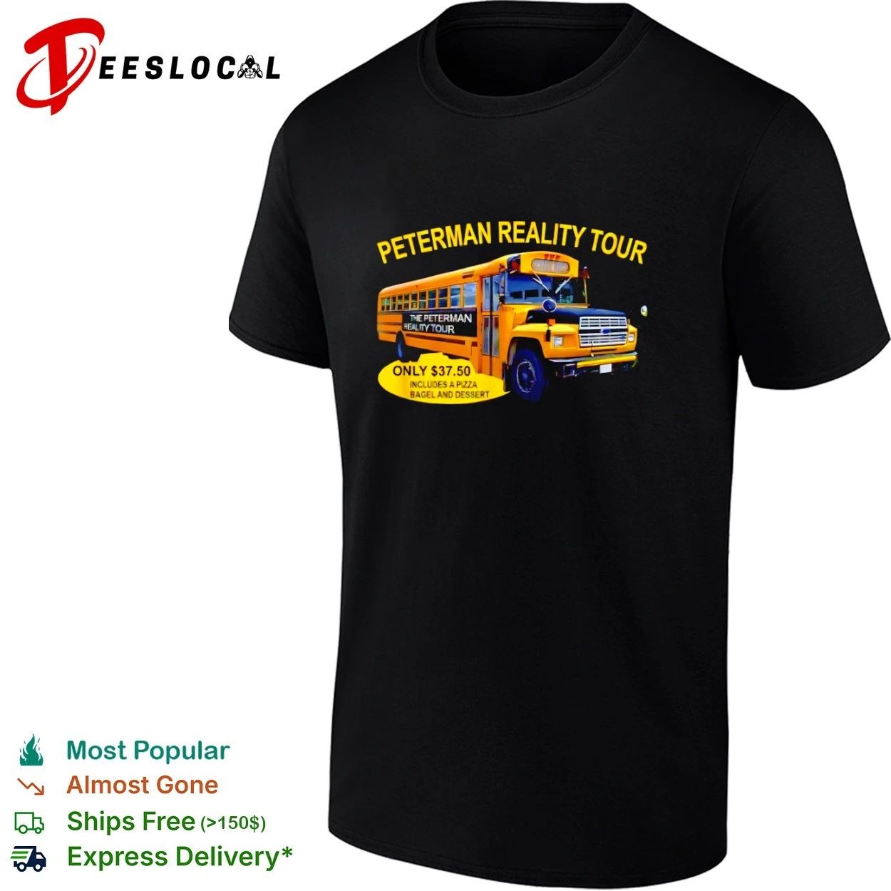 Peterman Reality Tour Only Includes a Pizza Bagel and Dessert T-shirt Unisex T-shirt, Sweatshirt, Hoodie, Long Sleeve Tee - T-Shirt, Sweatshirt, Hoodie
