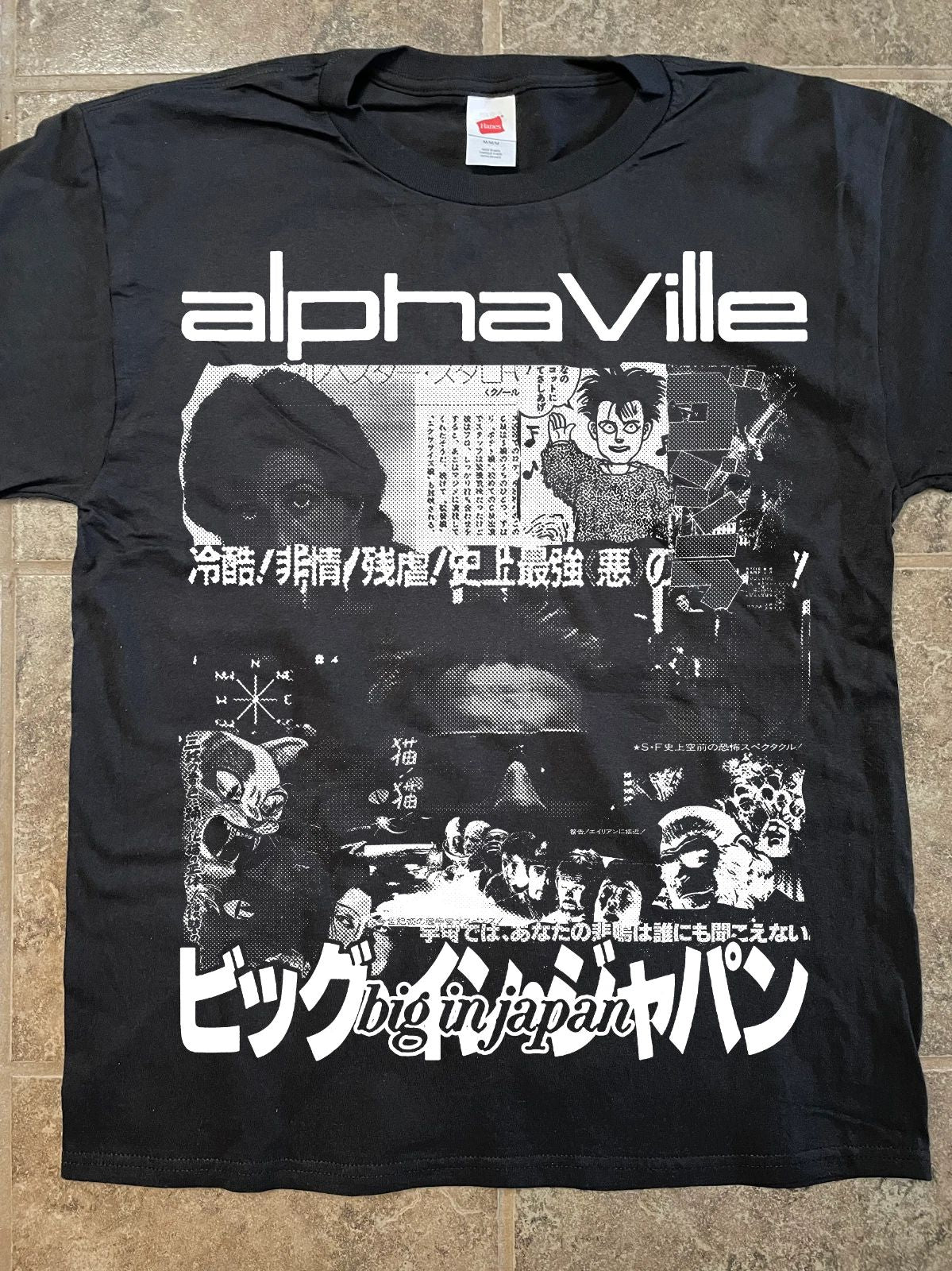 Alphaville T-Shirt on Black - Post Punk New Wave 80s Japan Camouflage a-ha Yazoo Unisex T-shirt, Sweatshirt, Hoodie, Long Sleeve Tee - T-Shirt, Sweatshirt, Hoodie