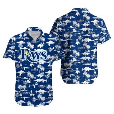 Tampa Bay Rays Blue Palm Paradise Hawaiian Shirt Unisex T-shirt, Sweatshirt, Hoodie, Long Sleeve Tee - T-Shirt, Sweatshirt, Hoodie