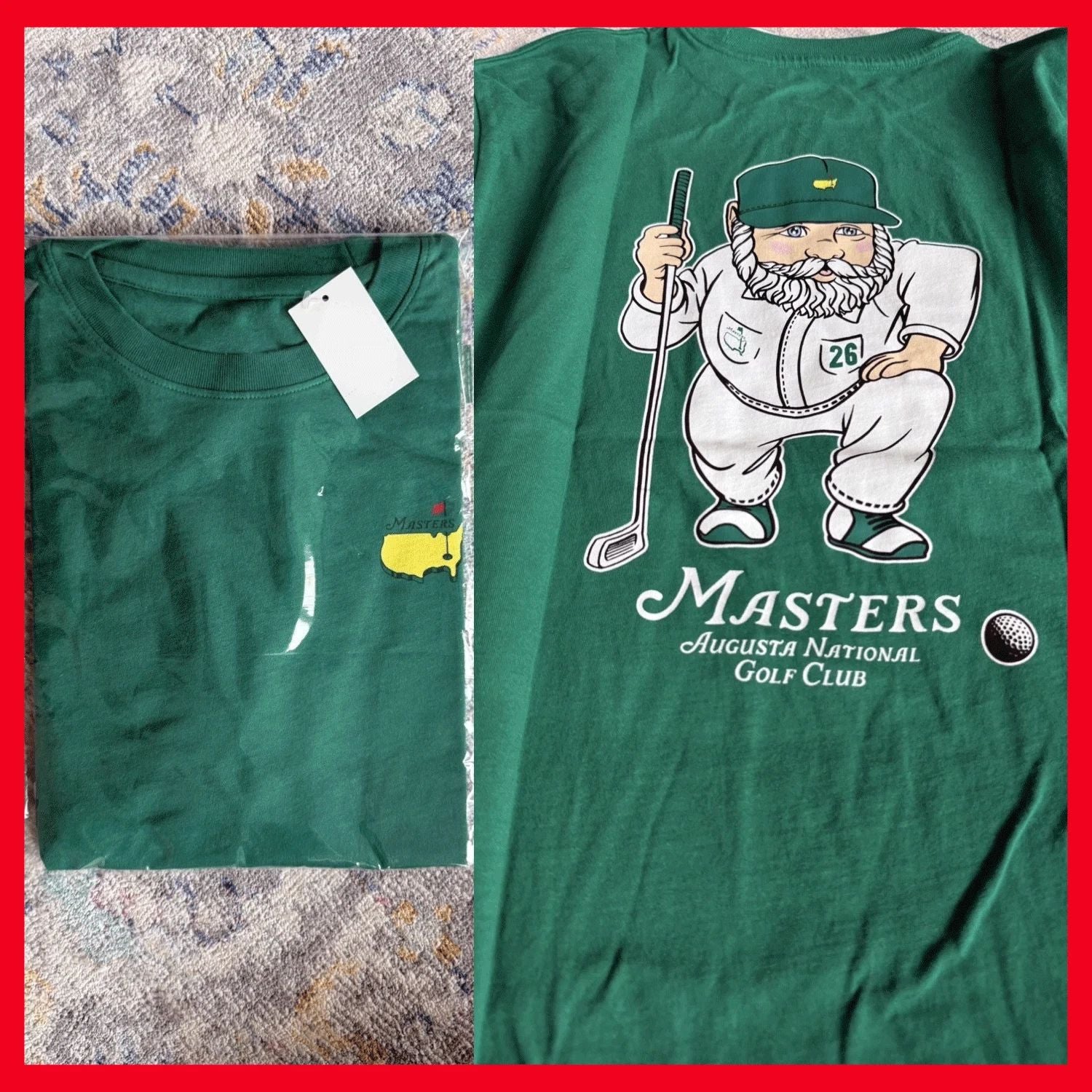 HOT 2026 Masters Tournament Gnome T-shirt Green Augusta National Print Gildan Unisex T-shirt, Sweatshirt, Hoodie, Long Sleeve Tee - T-Shirt, Sweatshirt, Hoodie