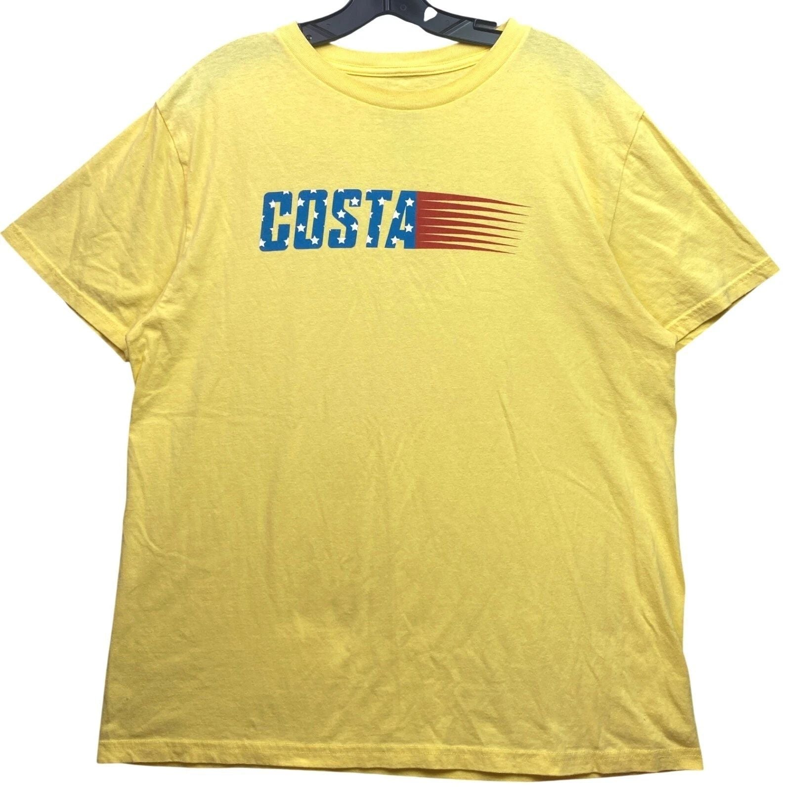 Costa Shirt Mens Large Spell Out Patriotic Beahy Coastal Everyday Streetwear Unisex T-shirt, Sweatshirt, Hoodie, Long Sleeve Tee - T-Shirt, Sweatshirt, Hoodie