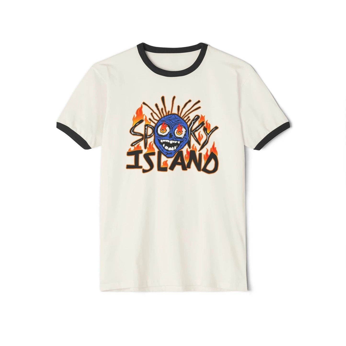 Spooky Island Unisex Cotton Ringer T-Shirt, Scooby Doo two toned vintage tee Unisex T-shirt, Sweatshirt, Hoodie, Long Sleeve Tee - T-Shirt, Sweatshirt, Hoodie