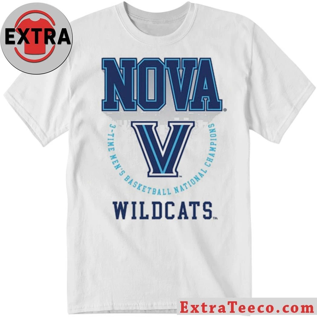 Original Villanova Wildcats 3 Times Basketball National Champions Banner Legacy Basketball Logo Shirt - T-Shirt, Sweatshirt, Hoodie