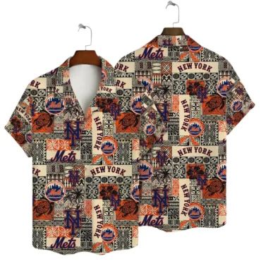 New York Mets Seaside Escape Hawaiian Shirt Unisex T-shirt, Sweatshirt, Hoodie, Long Sleeve Tee - T-Shirt, Sweatshirt, Hoodie