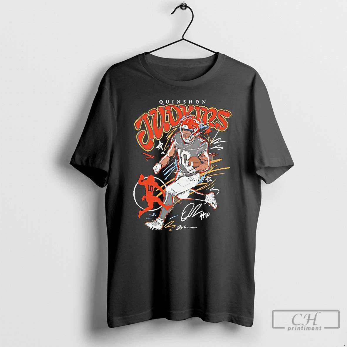 Premium Quinshon Judkins Cleveland Browns Scribble Signature Vintage T Shirts Unisex T-shirt, Sweatshirt, Hoodie, Long Sleeve Tee - T-Shirt, Sweatshirt, Hoodie