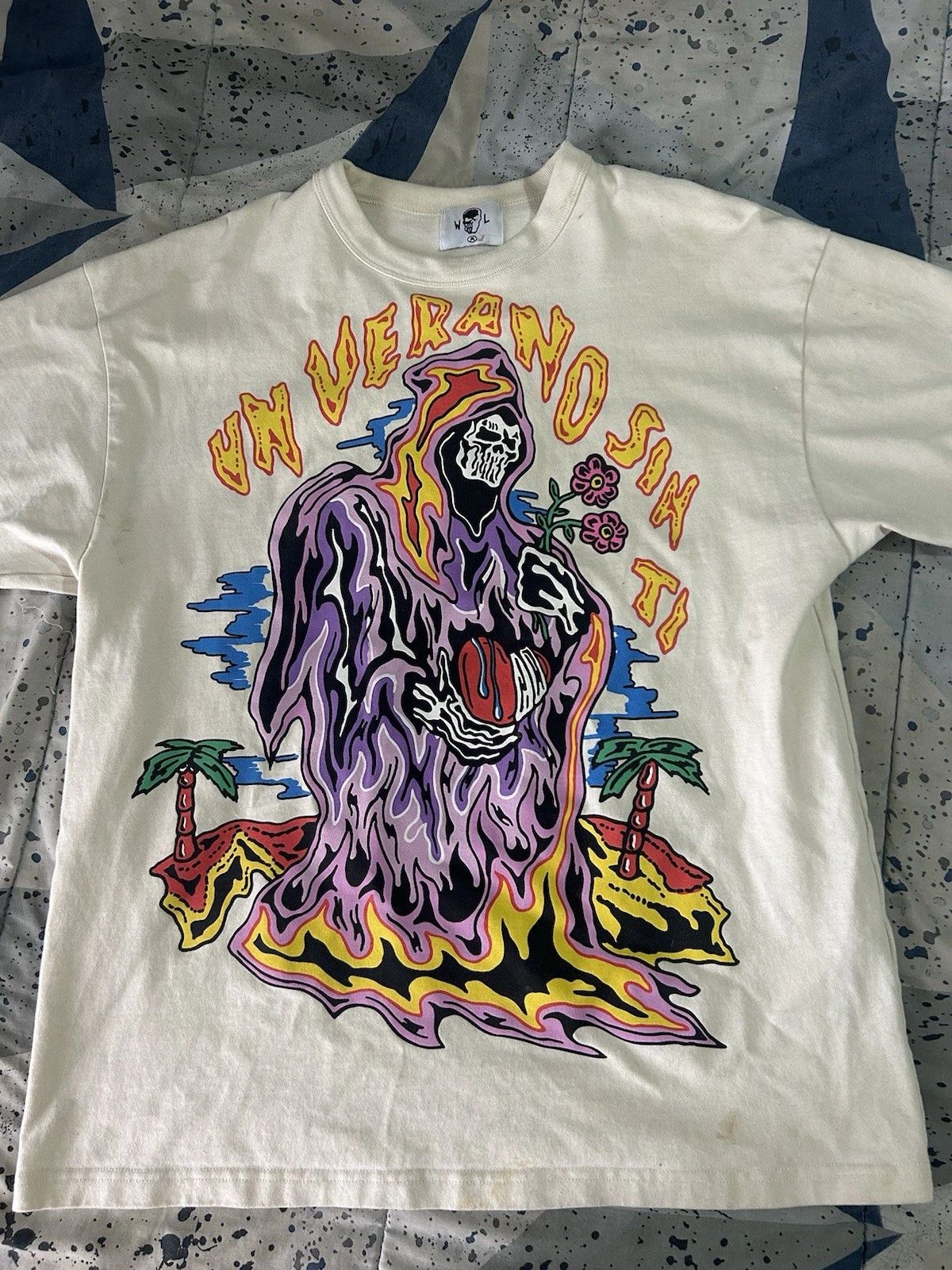 Warren Lotas x Bad Bunny Un Verano Sin Ti Ombre T-Shirt Mens Size Medium Tee Unisex T-shirt, Sweatshirt, Hoodie, Long Sleeve Tee - T-Shirt, Sweatshirt, Hoodie