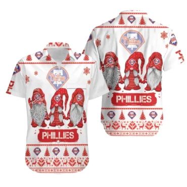 Philadelphia Phillies Holiday Gnome Hawaiian Shirt Unisex T-shirt, Sweatshirt, Hoodie, Long Sleeve Tee - T-Shirt, Sweatshirt, Hoodie