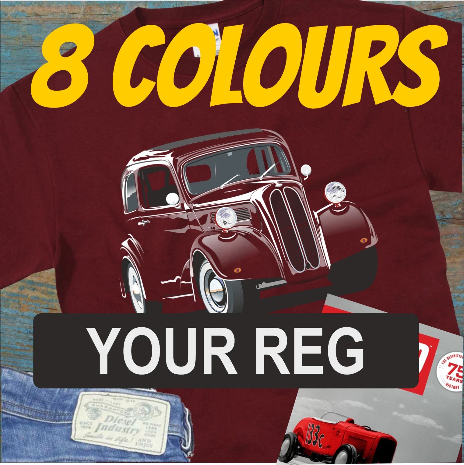 Ford Pop / Anglia T Shirt Classic Car Hotrod Vintage Retro Tee Fathers Day Unisex T-shirt, Sweatshirt, Hoodie, Long Sleeve Tee - T-Shirt, Sweatshirt, Hoodie