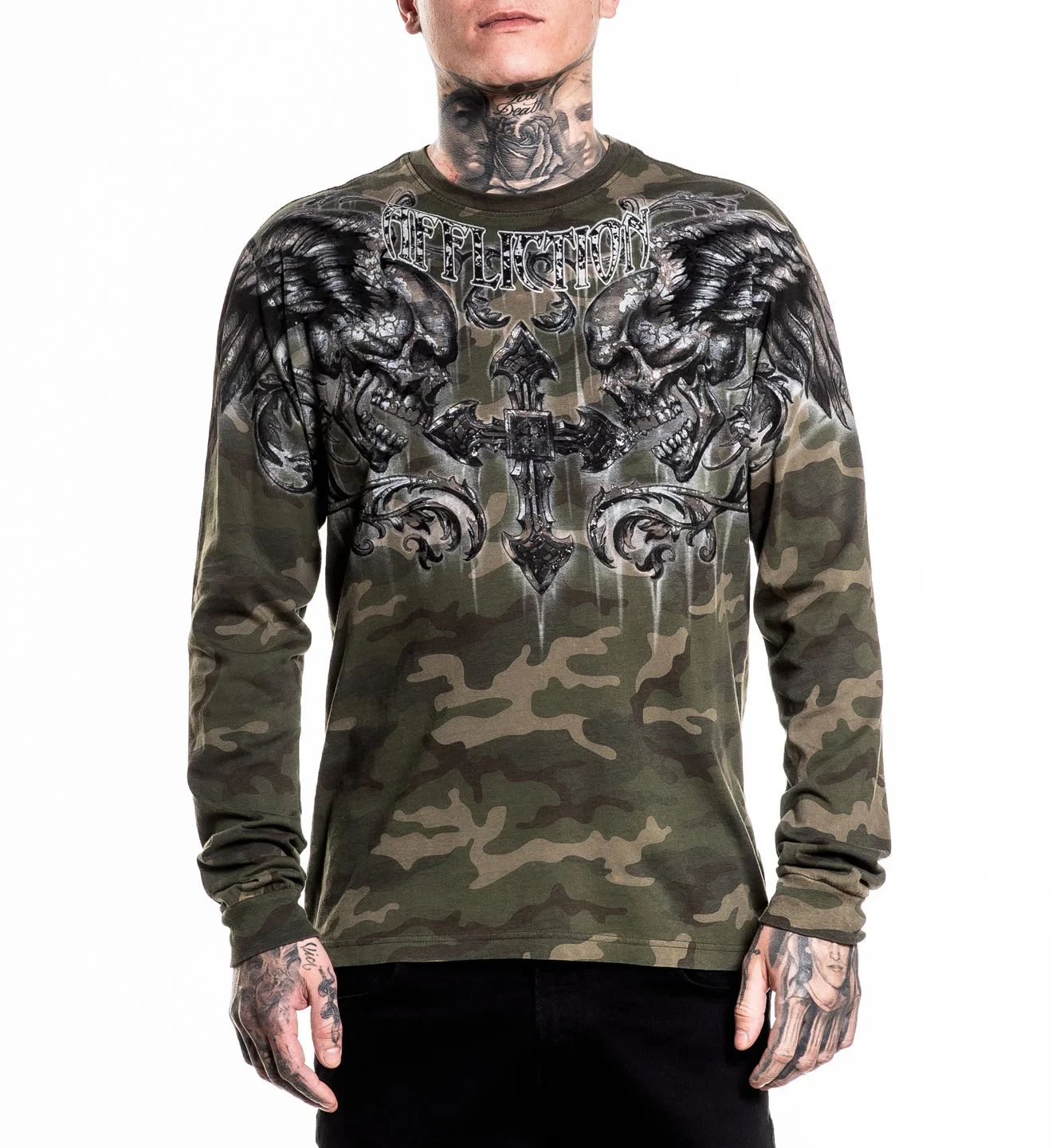 Affliction Men's Long Sleeve T-shirt Fragmented Unisex T-shirt, Sweatshirt, Hoodie, Long Sleeve Tee - T-Shirt, Sweatshirt, Hoodie