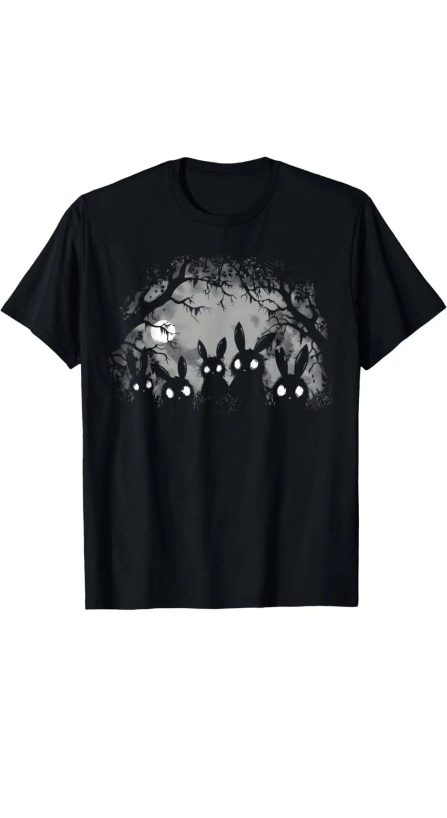 Creepy Cute Bunny T-Shirt  Alt Goth Grunge Horror Aesthetic Rabbit Tee Unisex T-shirt, Sweatshirt, Hoodie, Long Sleeve Tee - T-Shirt, Sweatshirt, Hoodie