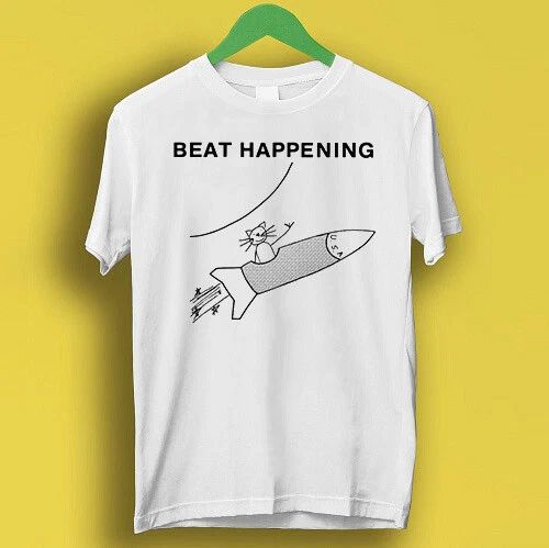 Beat Happening Indie Rock Cat And Rocket Retro Vintage Gift Tee T Shirt P932 Unisex T-shirt, Sweatshirt, Hoodie, Long Sleeve Tee - T-Shirt, Sweatshirt, Hoodie