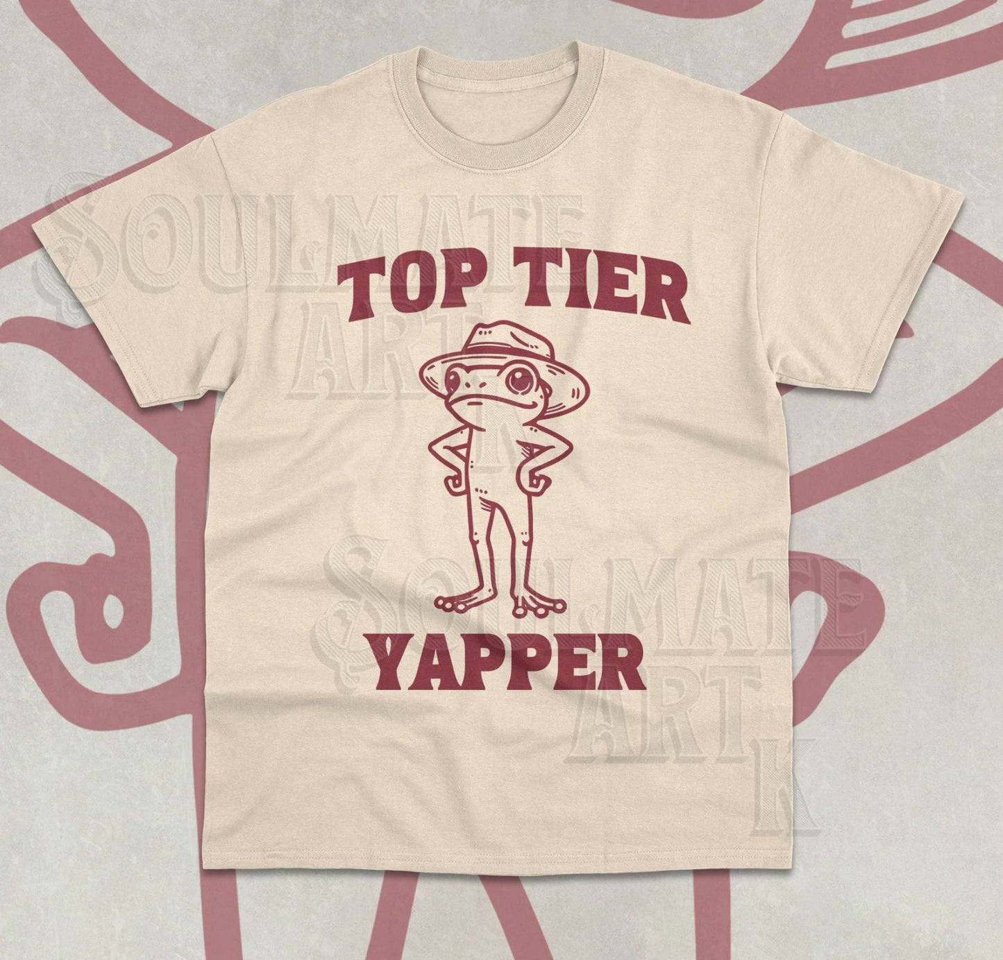 Top Tier Yapper T-Shirt Funny Meme Frog Cute Minimalistic Trendy Unisex Shirt Unisex T-shirt, Sweatshirt, Hoodie, Long Sleeve Tee - T-Shirt, Sweatshirt, Hoodie