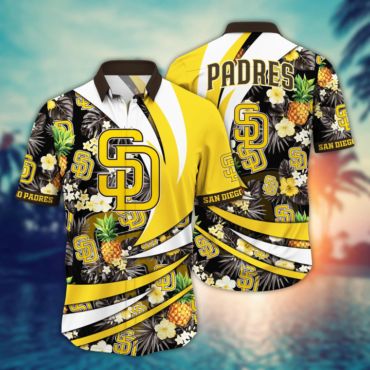 San Diego Padres Pineapple Wave Hawaiian Shirt Unisex T-shirt, Sweatshirt, Hoodie, Long Sleeve Tee - T-Shirt, Sweatshirt, Hoodie