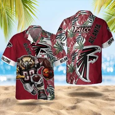 Atlanta Falcons Fierce Mascot Hawaiian Shirt Unisex T-shirt, Sweatshirt, Hoodie, Long Sleeve Tee - T-Shirt, Sweatshirt, Hoodie
