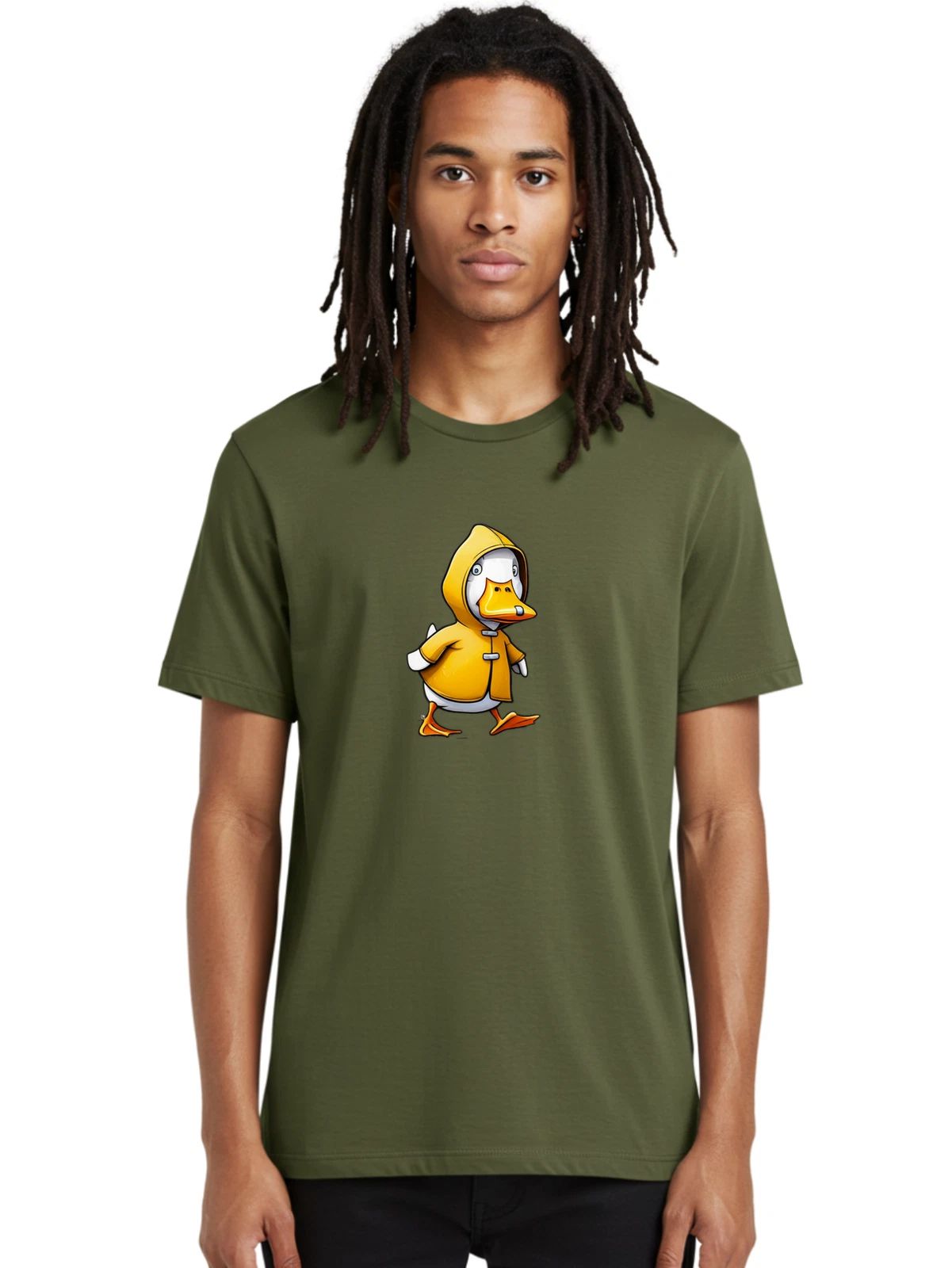 Duck-In-Yellow-Raincoat-4 Mens Graphic Tee, 100% Cotton, Casual Summer Wear Unisex T-shirt, Sweatshirt, Hoodie, Long Sleeve Tee - T-Shirt, Sweatshirt, Hoodie
