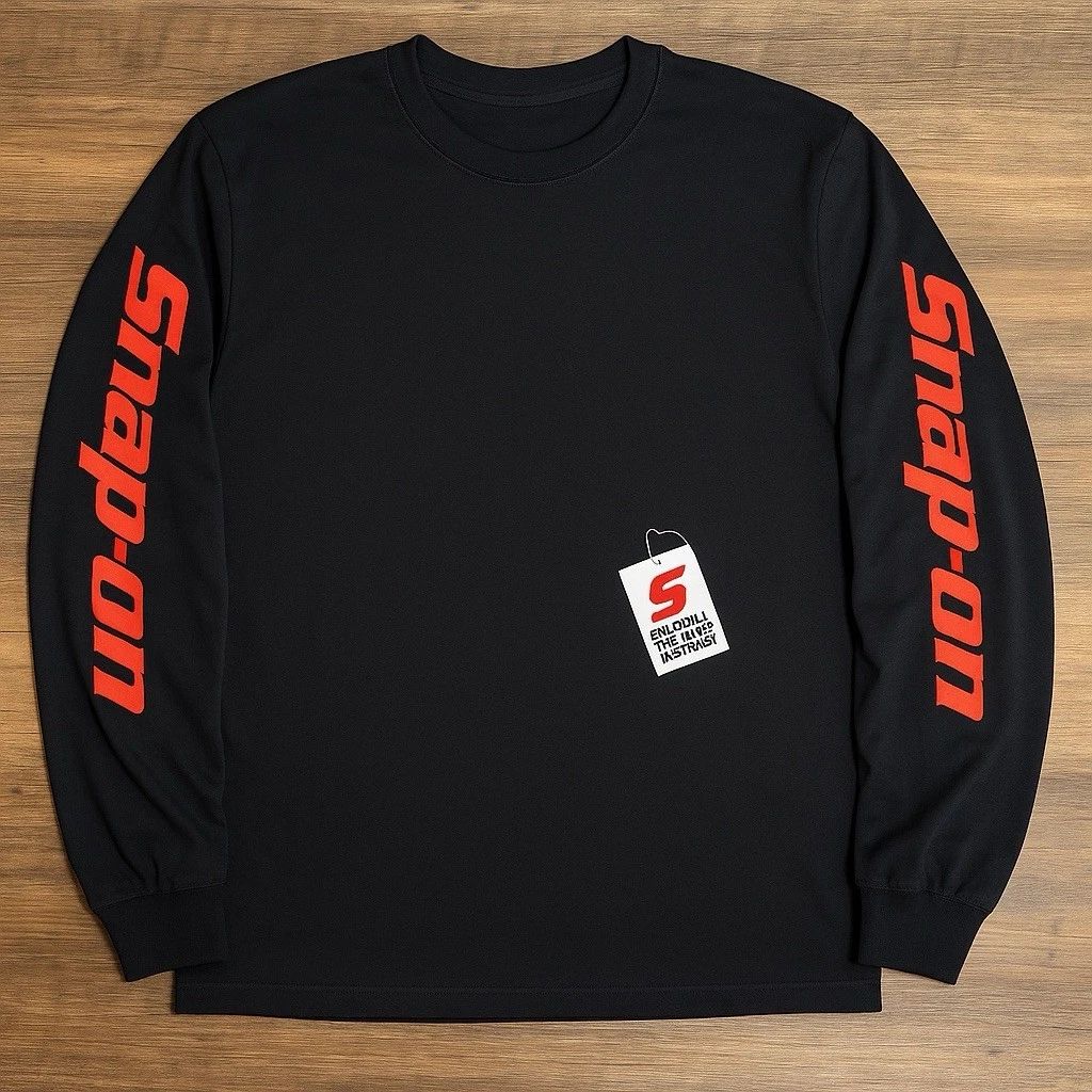 Snap-On Long Sleeve Shirt  Black with Red Sleeve Logo  2X, 3X  NEW Unisex T-shirt, Sweatshirt, Hoodie, Long Sleeve Tee - T-Shirt, Sweatshirt, Hoodie