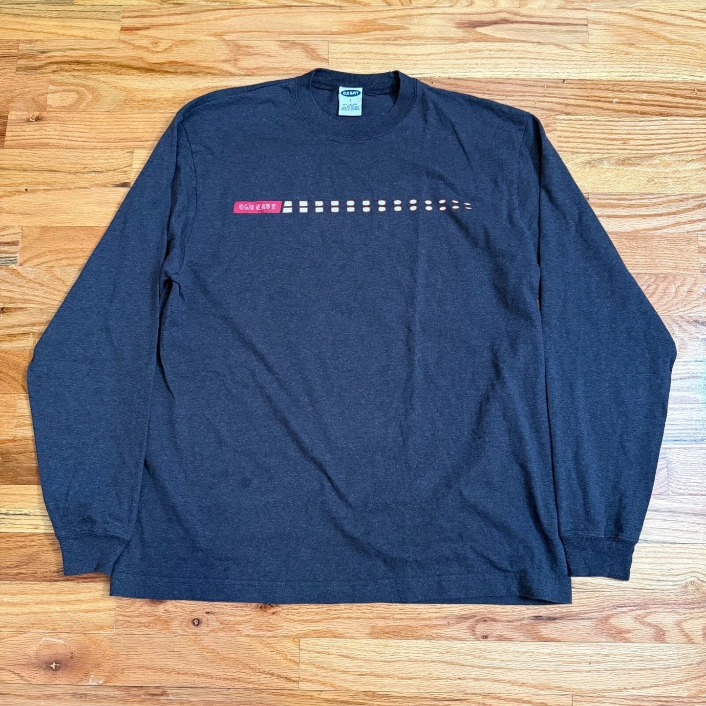 Old Navy Long Sleeve Tee Men's S Charcoal Minimalist Graphic Streetwear Top Cozy Unisex T-shirt, Sweatshirt, Hoodie, Long Sleeve Tee - T-Shirt, Sweatshirt, Hoodie
