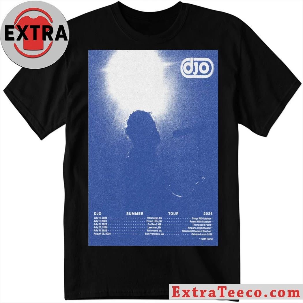 Djo with Pond Summer Tour 2026 Poster Shirt Unisex T-shirt, Sweatshirt, Hoodie, Long Sleeve Tee - T-Shirt, Sweatshirt, Hoodie