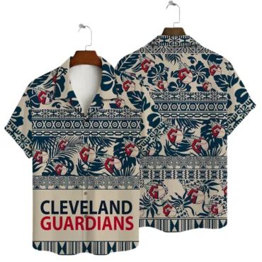 Cleveland Guardians Tribal Print Hawaiian Shirt Unisex T-shirt, Sweatshirt, Hoodie, Long Sleeve Tee - T-Shirt, Sweatshirt, Hoodie