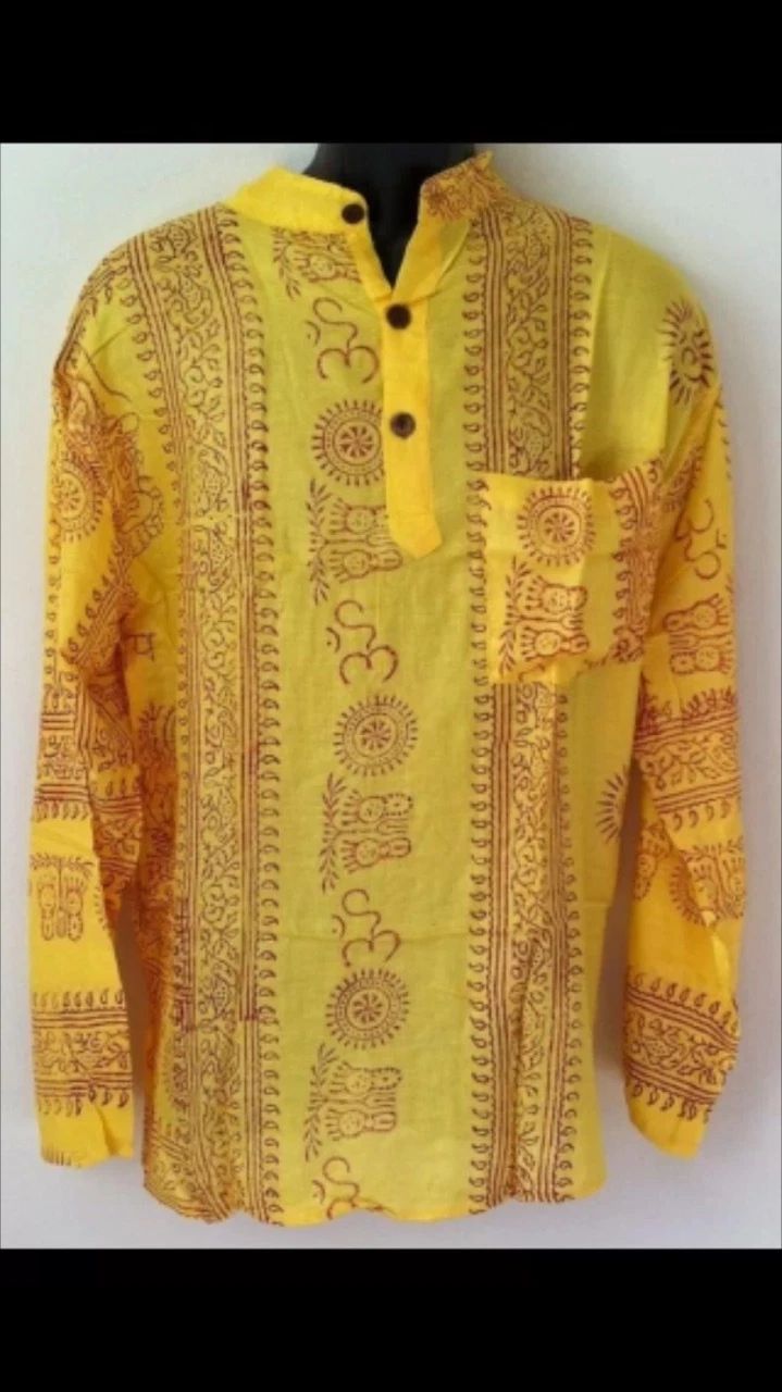 Hippie Hare Rama Om Ganesh Hindu Yoga T Shirt Kurta Top Unisex Prayer Handmade Unisex T-shirt, Sweatshirt, Hoodie, Long Sleeve Tee - T-Shirt, Sweatshirt, Hoodie
