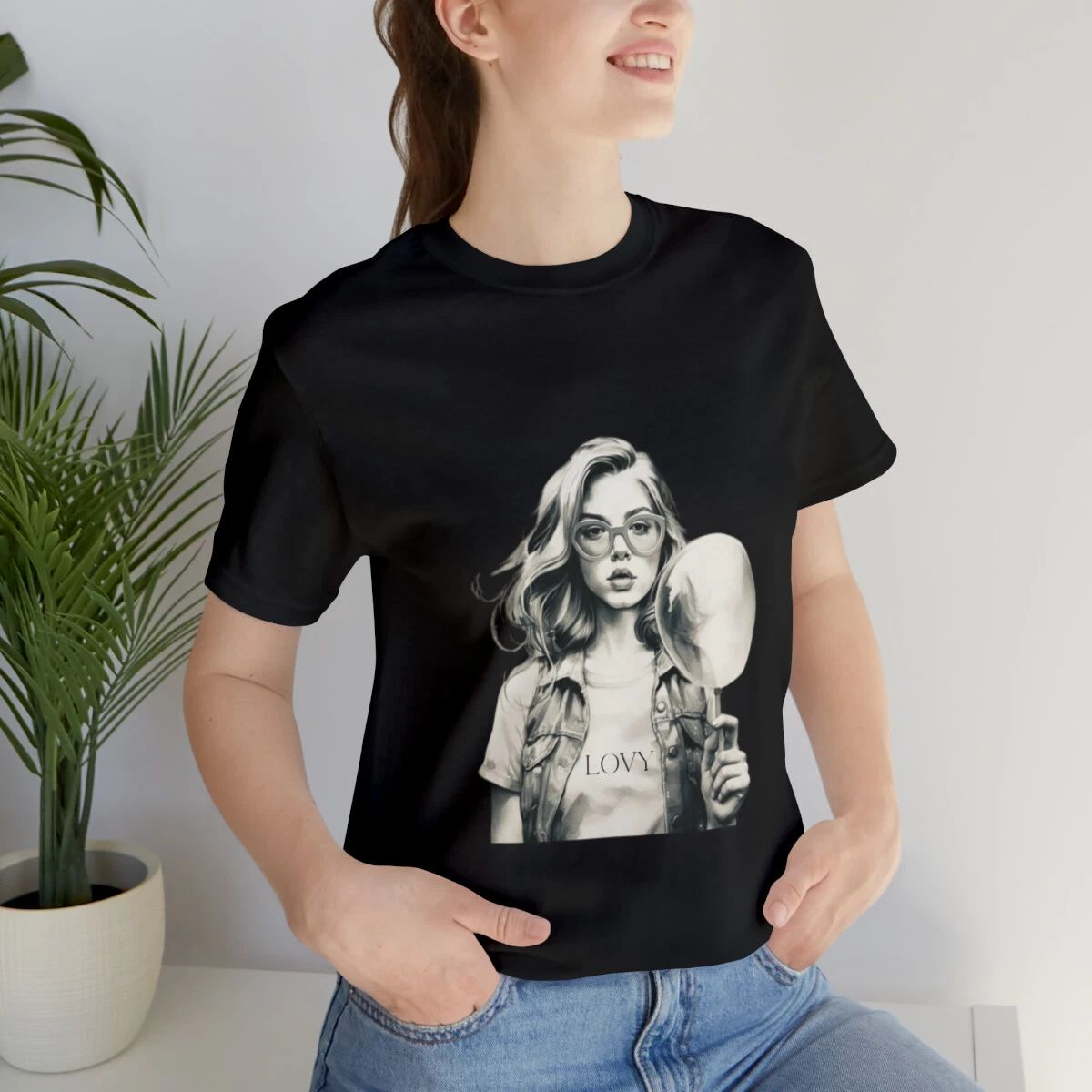 Fashion girl Shirt, Summer T-shirt, trendy Minimalist design Unisex T-shirt, Sweatshirt, Hoodie, Long Sleeve Tee - T-Shirt, Sweatshirt, Hoodie