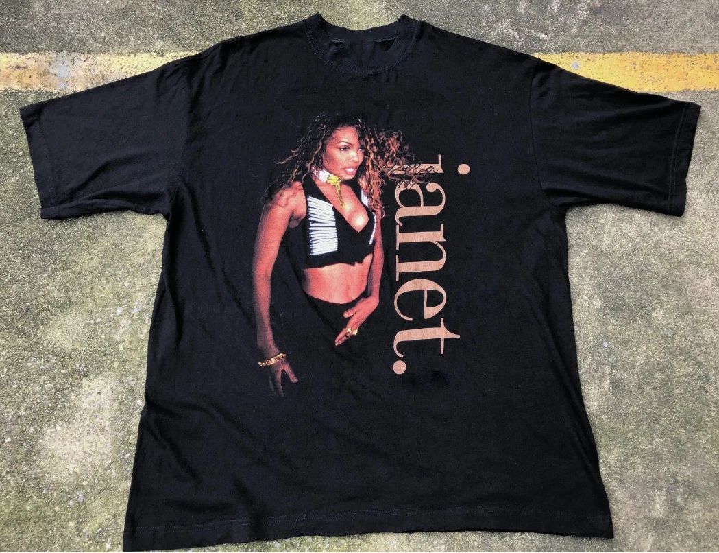 Janet Jackson World Tour 93-94 Cotton Black Unisex Shirt S-4XL Unisex T-shirt, Sweatshirt, Hoodie, Long Sleeve Tee - T-Shirt, Sweatshirt, Hoodie