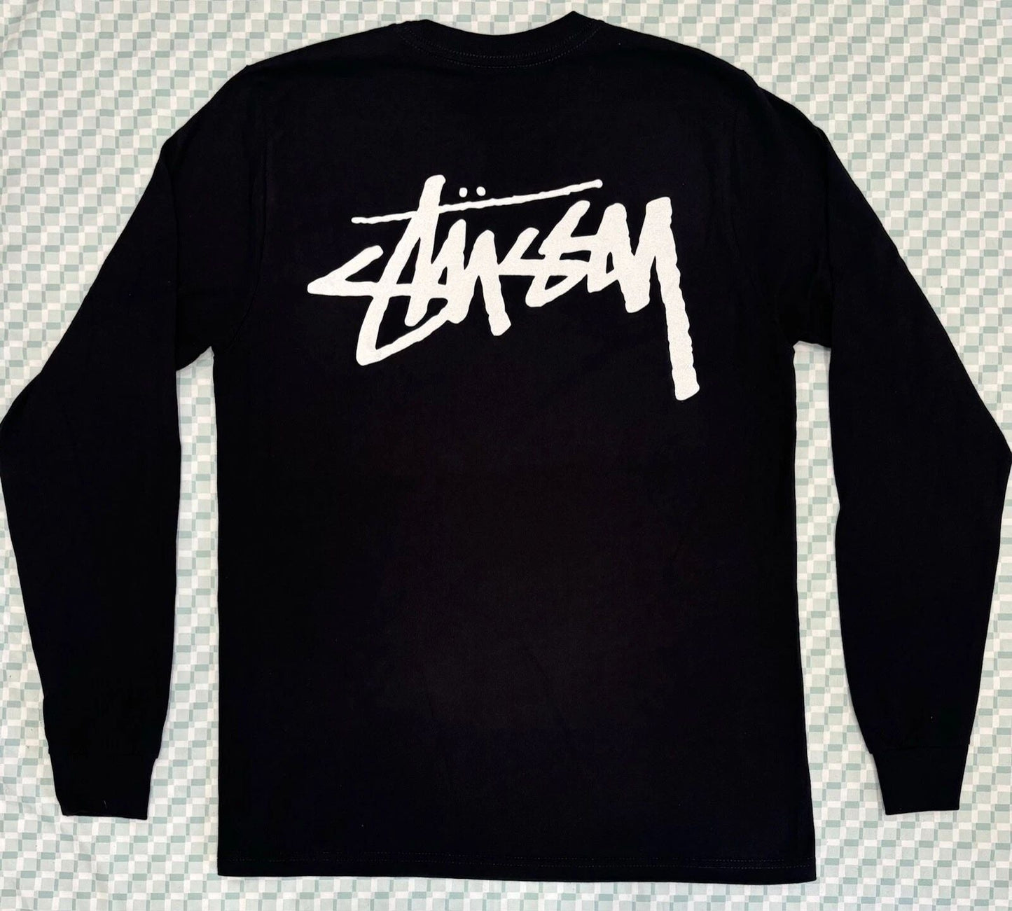 Stussy Basic Long Sleeve Logo Black Tee Mens Size S Unisex T-shirt, Sweatshirt, Hoodie, Long Sleeve Tee - T-Shirt, Sweatshirt, Hoodie