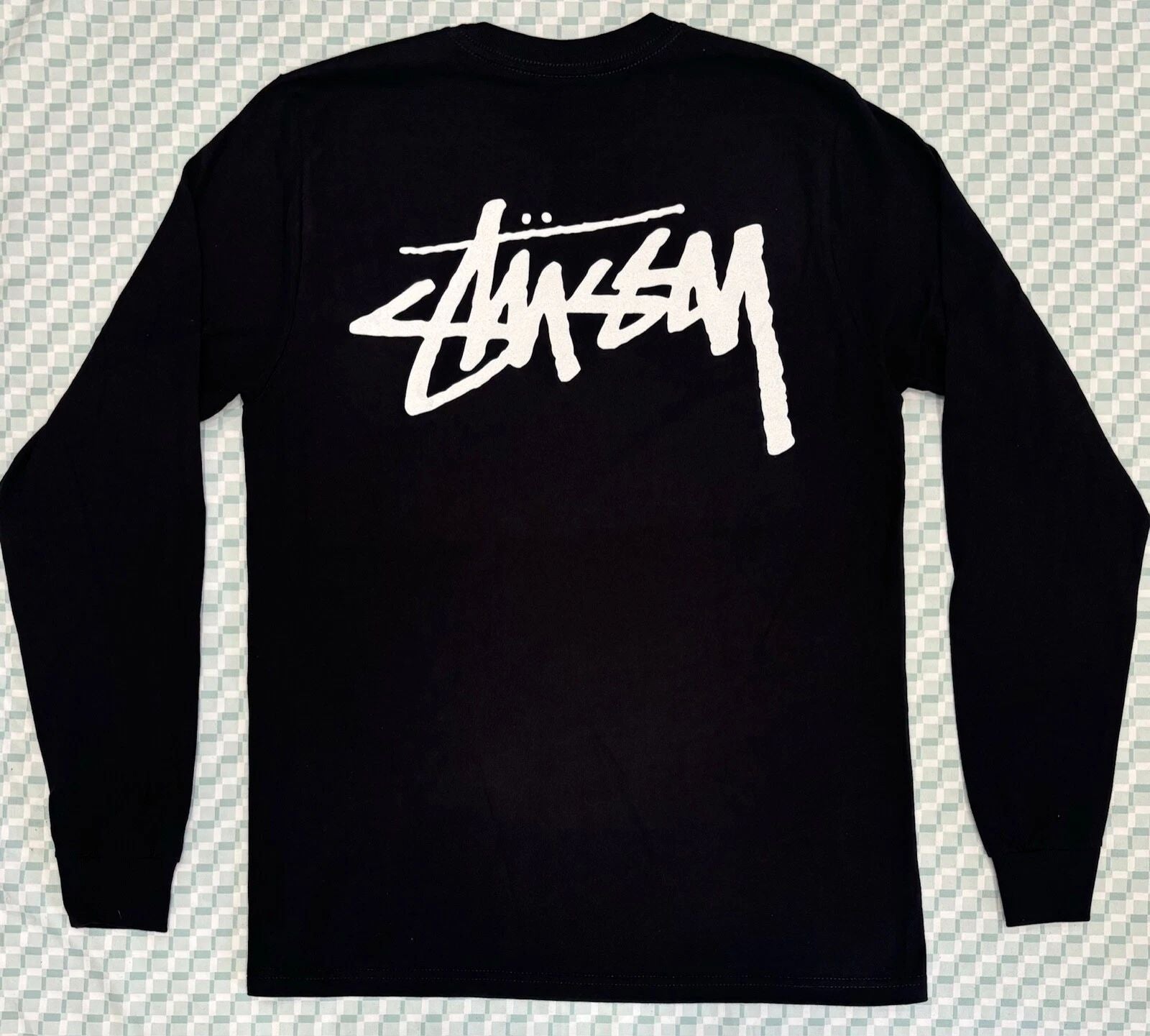 Stussy Basic Long Sleeve Logo Black Tee Mens Size S Unisex T-shirt, Sweatshirt, Hoodie, Long Sleeve Tee - T-Shirt, Sweatshirt, Hoodie