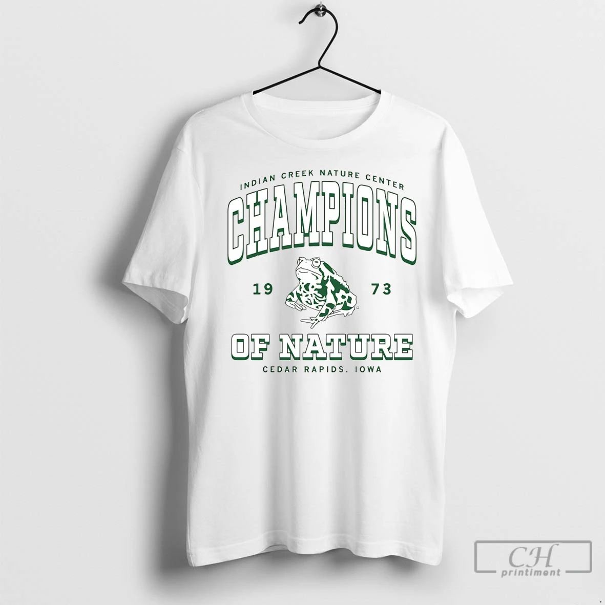 Premium Indian Creek Nature Center Champions Of Nature 1973 Unisex T-shirt, Sweatshirt, Hoodie, Long Sleeve Tee - T-Shirt, Sweatshirt, Hoodie