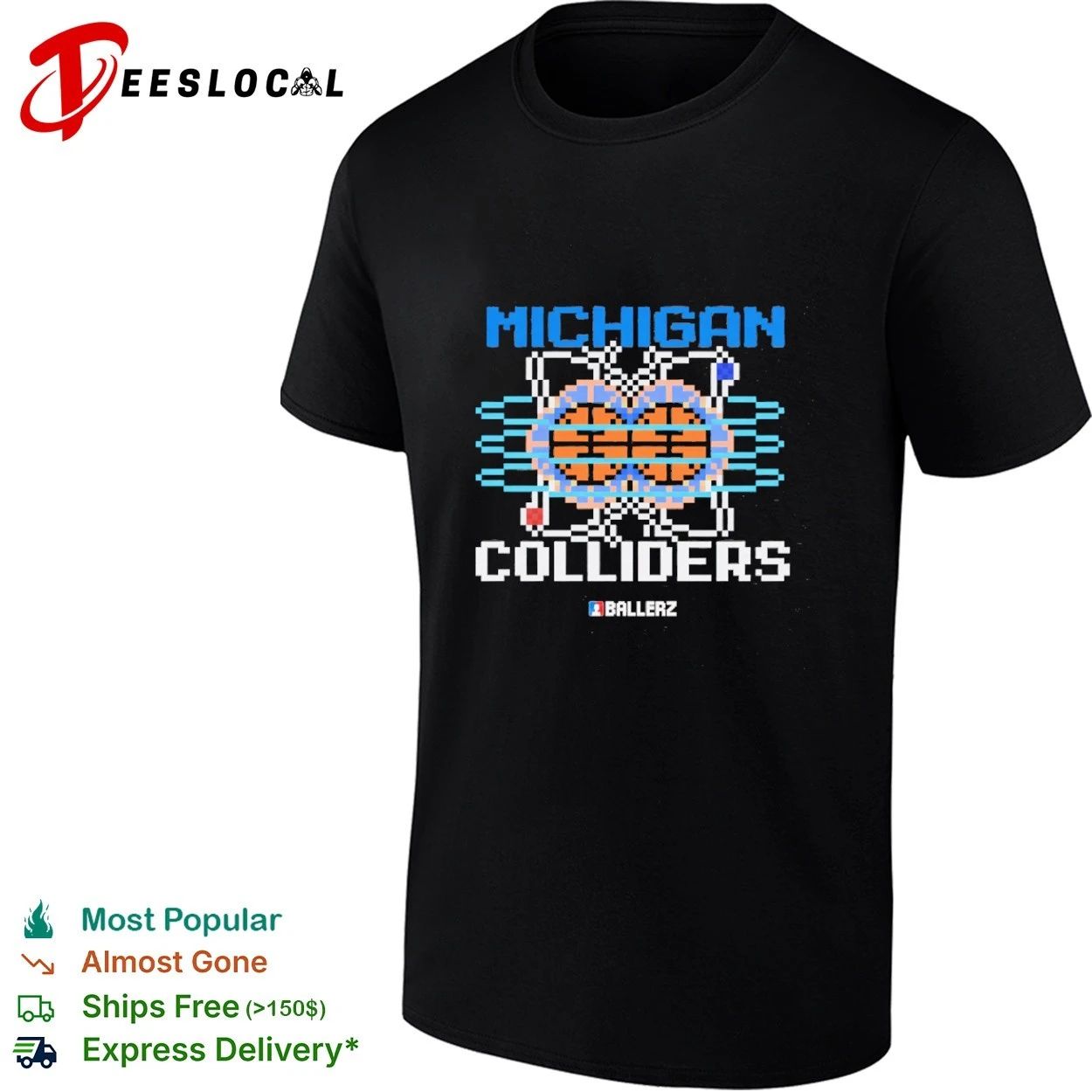 Michigan Colliders Ballerz basketball T-shirt Unisex T-shirt, Sweatshirt, Hoodie, Long Sleeve Tee - T-Shirt, Sweatshirt, Hoodie