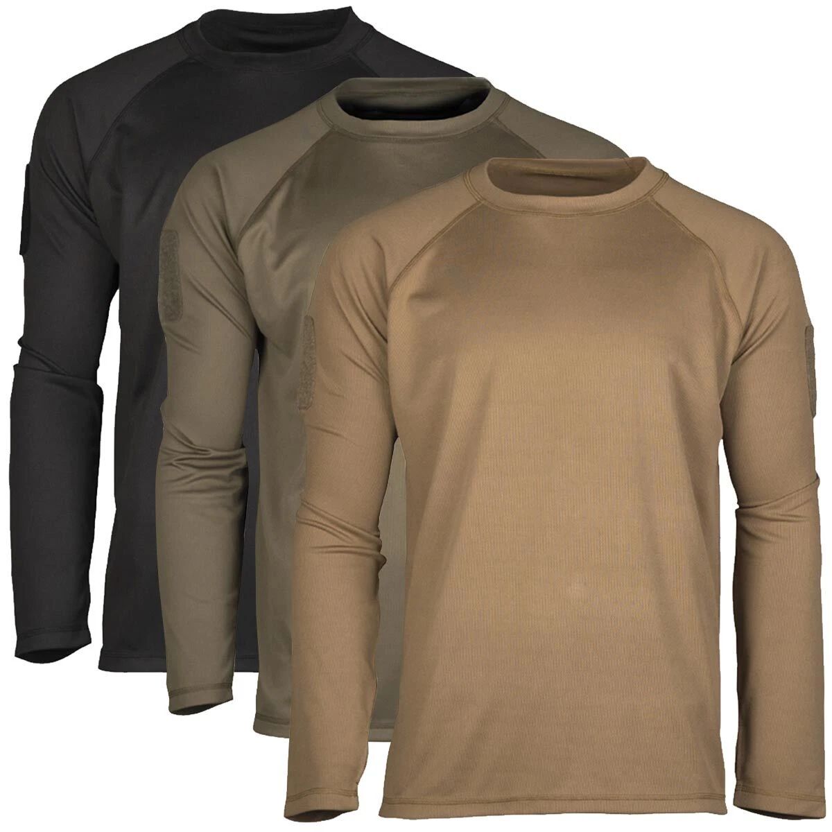 Mil-Tec Tactical Quick Dry Long Sleeve Shirt Moisture Wicking Round Neck Casual Unisex T-shirt, Sweatshirt, Hoodie, Long Sleeve Tee - T-Shirt, Sweatshirt, Hoodie