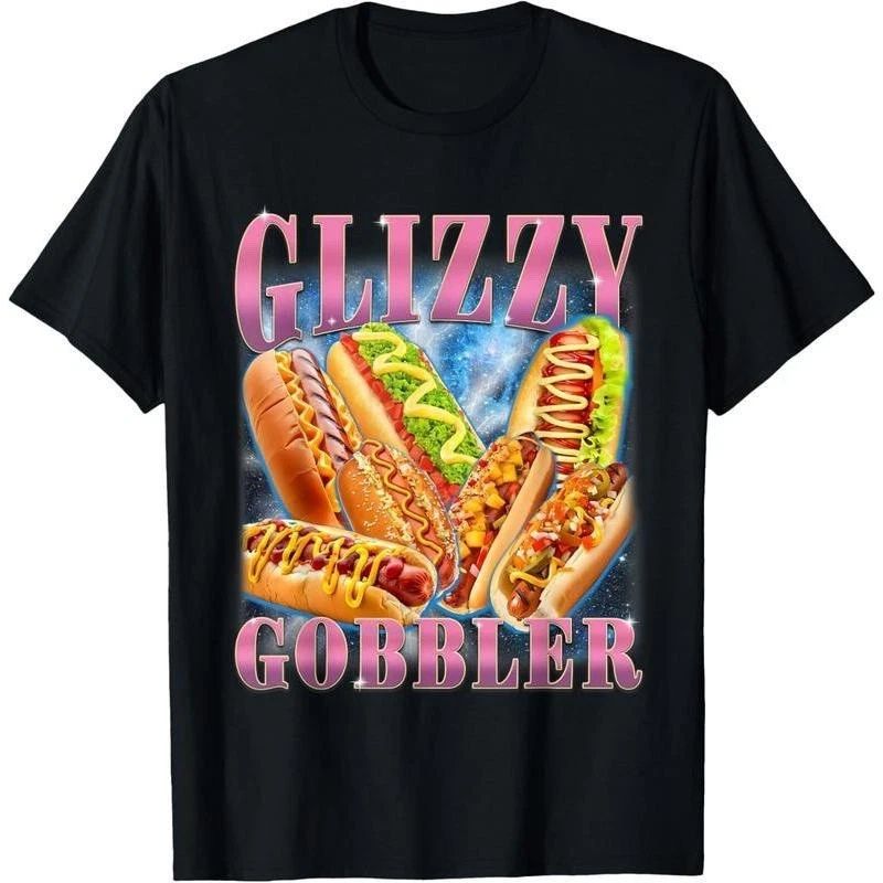 100% Cotton Funny Glizzy Gobbler Meme Hilarious Hot Dog Unisex T-shirt, Sweatshirt, Hoodie, Long Sleeve Tee - T-Shirt, Sweatshirt, Hoodie