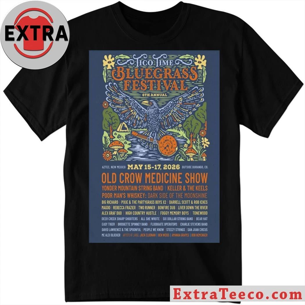 The 6th Annual Bluegrass Festival Aztec NM On May 1517 2026 Poster Shirt Unisex T-shirt, Sweatshirt, Hoodie, Long Sleeve Tee - T-Shirt, Sweatshirt, Hoodie