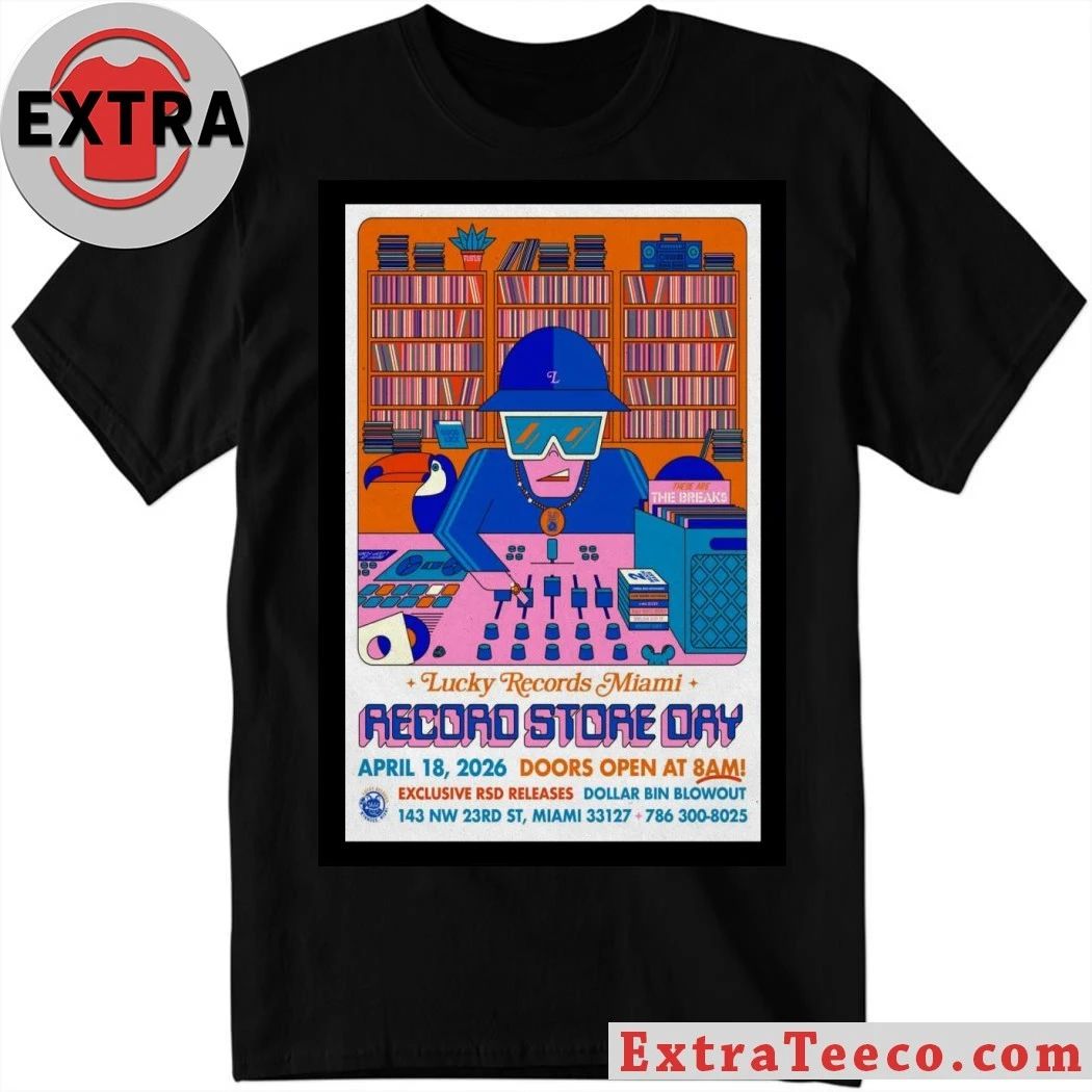 Lucky Records Miami Record 2026 Poster Shirt  Perfect Gift for Men & Women Unisex T-shirt, Sweatshirt, Hoodie, Long Sleeve Tee - T-Shirt, Sweatshirt, Hoodie