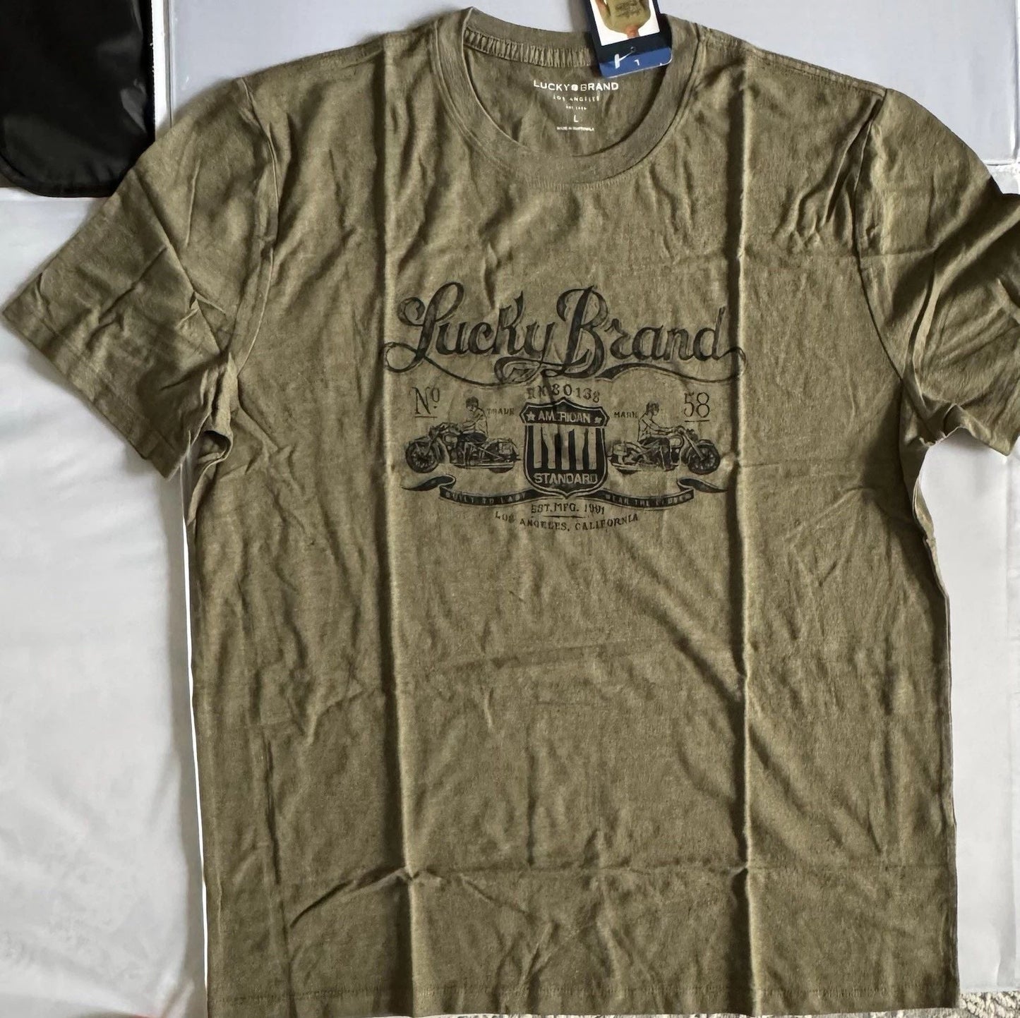 Lucky Brand Mens Green Gray 2-Pack Graphic T-Shirts Size L Unisex T-shirt, Sweatshirt, Hoodie, Long Sleeve Tee - T-Shirt, Sweatshirt, Hoodie