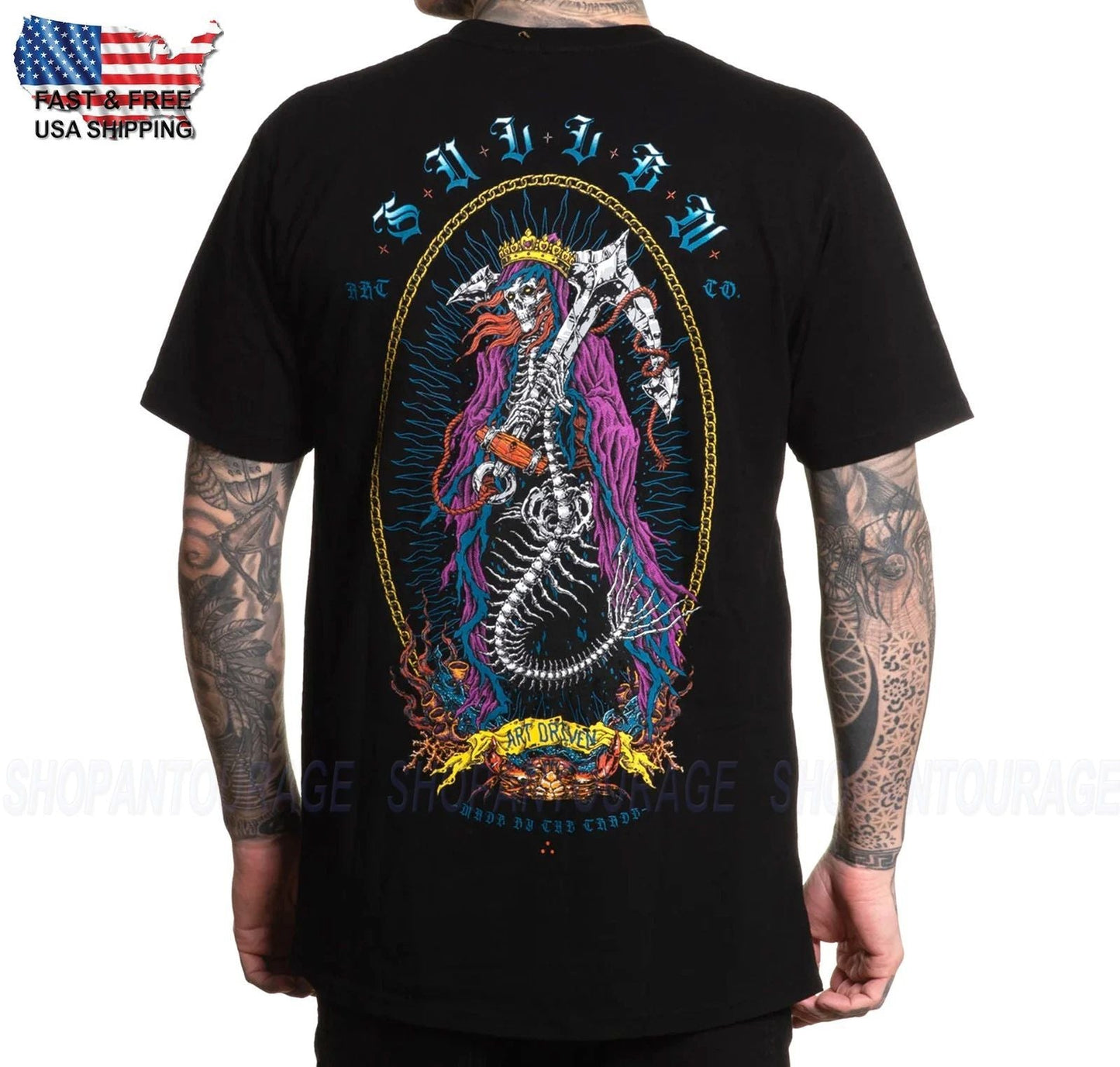 Sullen Art Collective Mermaid Premium Fit SCM7127 Short Sleeve T-shirt For Men Unisex T-shirt, Sweatshirt, Hoodie, Long Sleeve Tee - T-Shirt, Sweatshirt, Hoodie