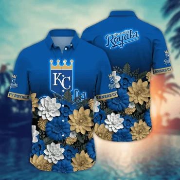 Kansas City Royals Floral Majesty Hawaiian Shirt Unisex T-shirt, Sweatshirt, Hoodie, Long Sleeve Tee - T-Shirt, Sweatshirt, Hoodie