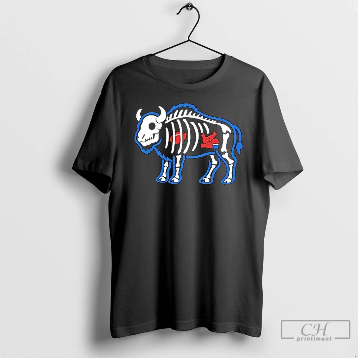 Premium X Ray Buffalo Skeleton With Football And Food T Shirts Unisex T-shirt, Sweatshirt, Hoodie, Long Sleeve Tee - T-Shirt, Sweatshirt, Hoodie