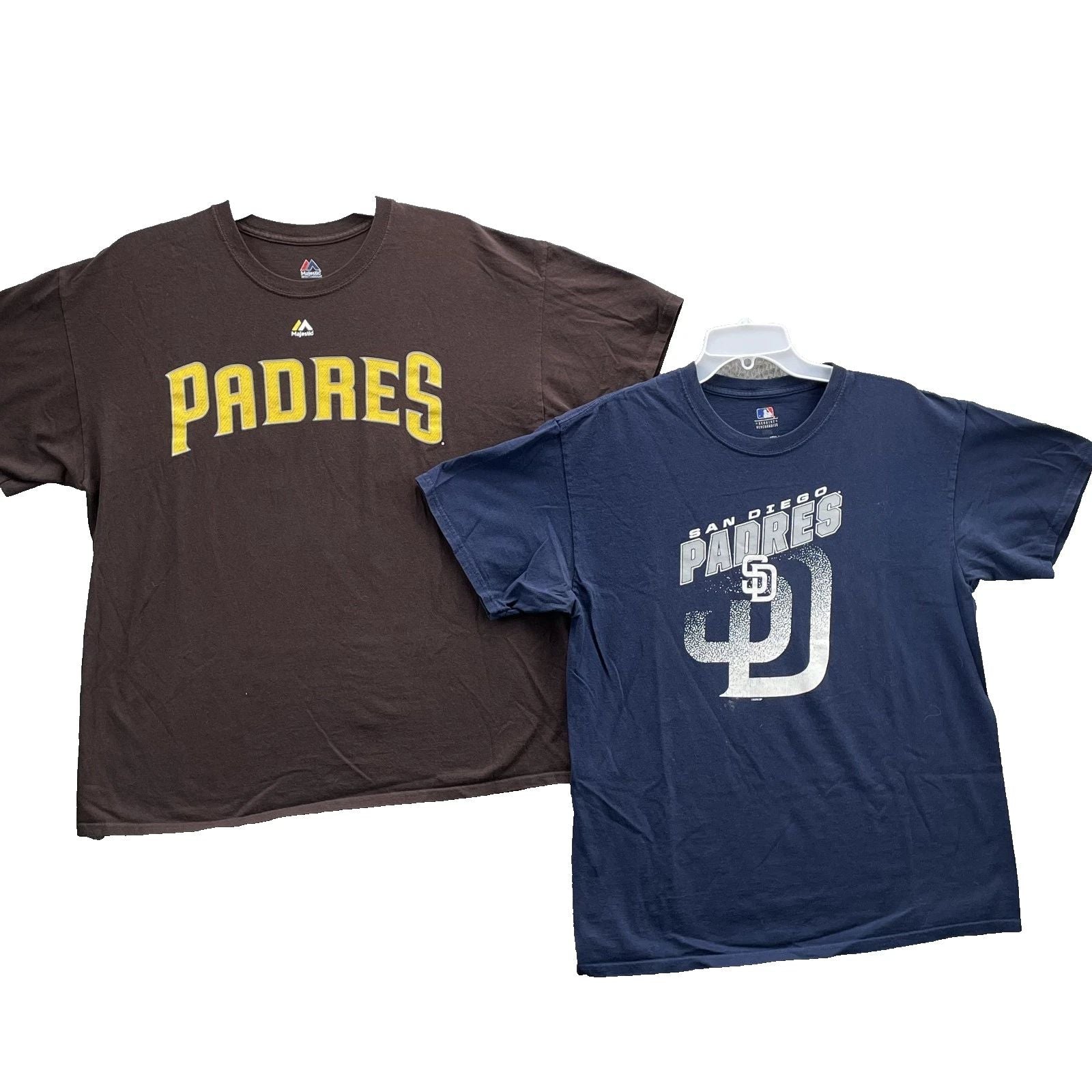 Majestic MLB San Diego Padres Lot (2) T-Shirt L/XL Baseball Sportswear Retro 90s Unisex T-shirt, Sweatshirt, Hoodie, Long Sleeve Tee - T-Shirt, Sweatshirt, Hoodie