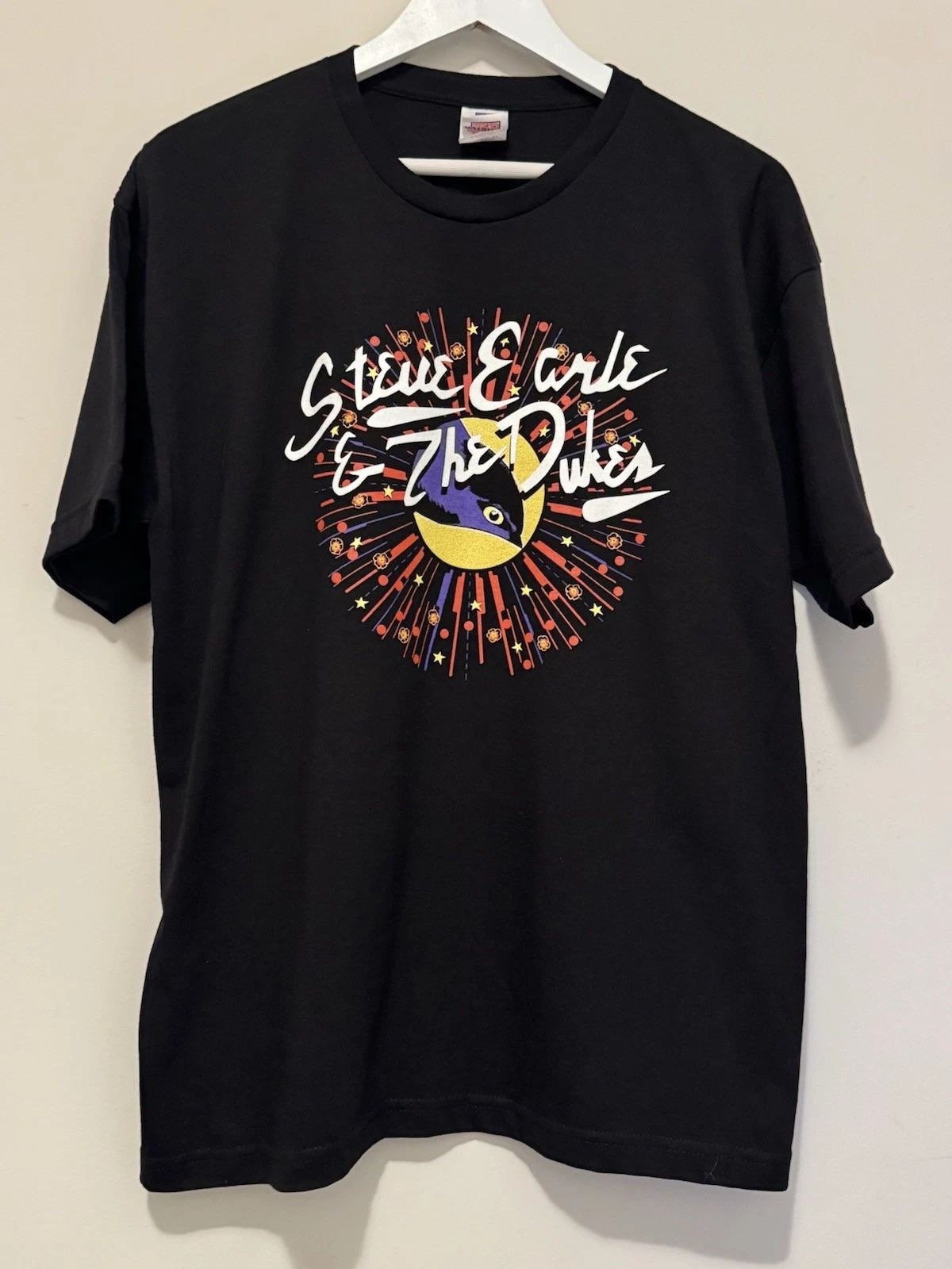 Steve Earle & The Dukes, Official Concert T Shirt, Black Mens Large Made In USA Unisex T-shirt, Sweatshirt, Hoodie, Long Sleeve Tee - T-Shirt, Sweatshirt, Hoodie