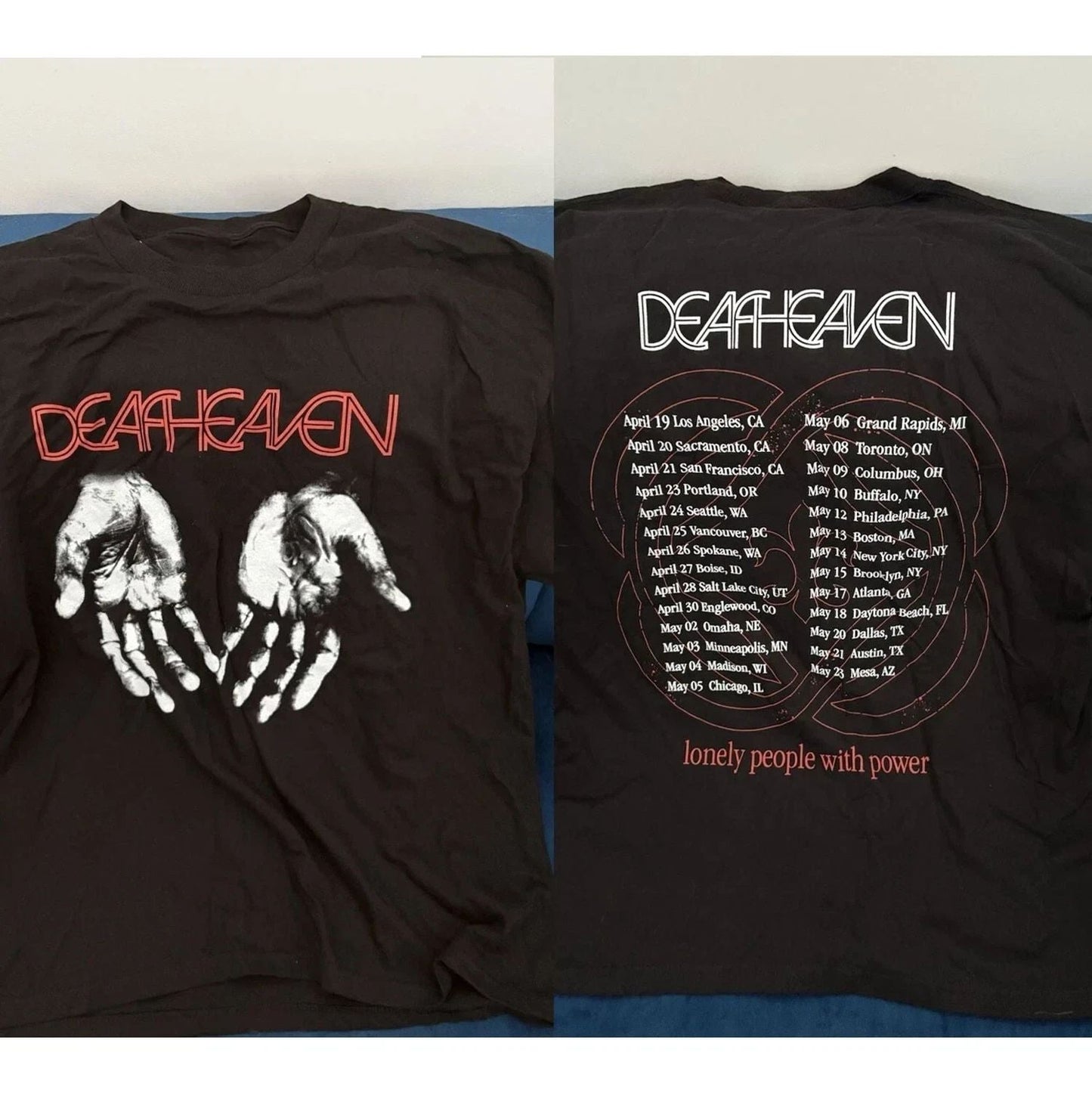 Deafheaven 2025 Tour T-Shirt Lonely People With Power Tour Shirt Unisex T-shirt, Sweatshirt, Hoodie, Long Sleeve Tee - T-Shirt, Sweatshirt, Hoodie