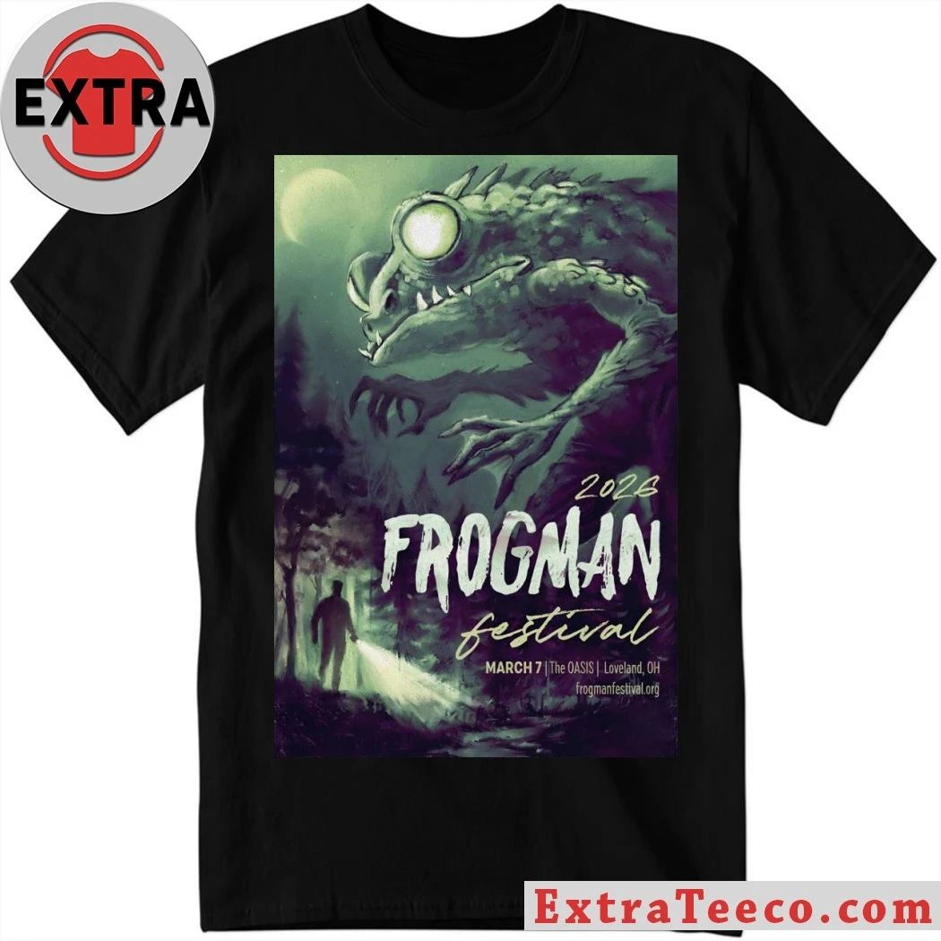 Frogman Festival Loveland OH On March 7 2026 Poster Shirt Unisex T-shirt, Sweatshirt, Hoodie, Long Sleeve Tee - T-Shirt, Sweatshirt, Hoodie