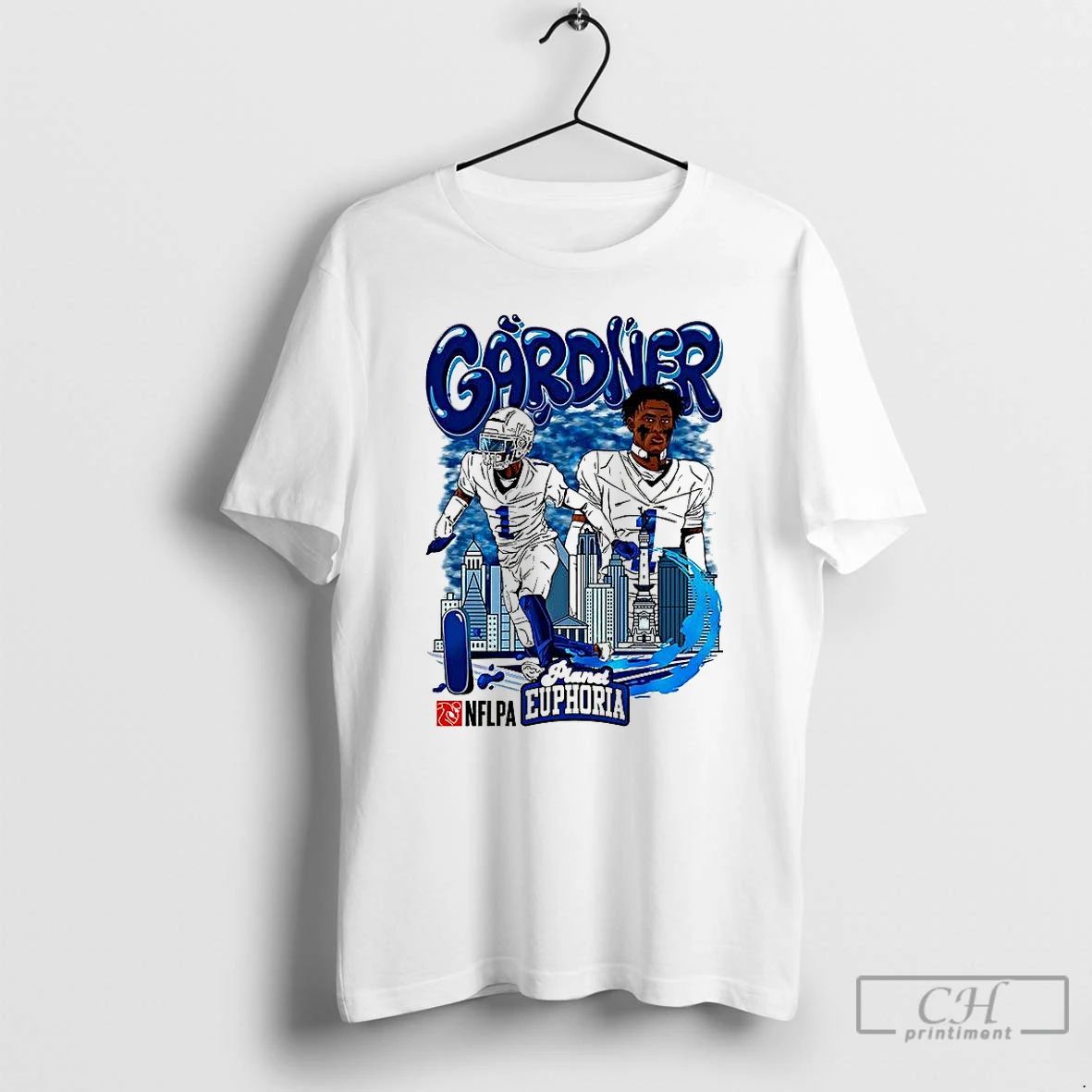 Premium Sauce Gardner Indianapolis Colts Football Number 1 Skyline Cartoon T Shirts Unisex T-shirt, Sweatshirt, Hoodie, Long Sleeve Tee - T-Shirt, Sweatshirt, Hoodie